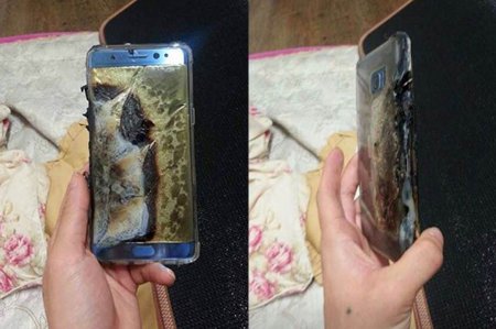 Смартфон Samsung Galaxy Note 7 взорвался во время зарядки